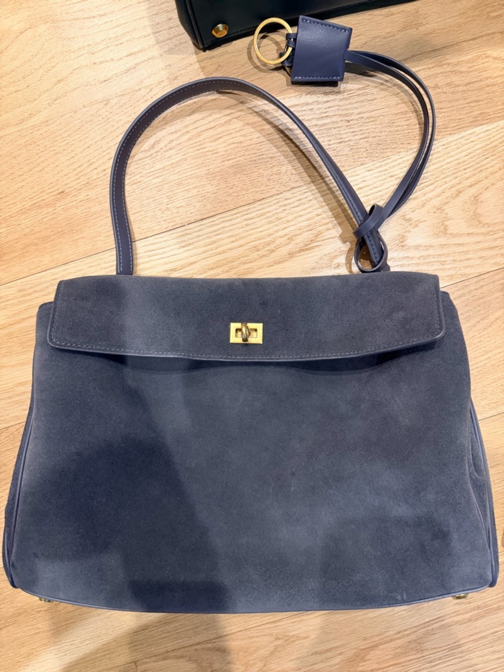Most Wanted ! Just like the Balenciaga Rodeo. Grey Suede. Brand new “It Bag”. - Picture 2 of 10